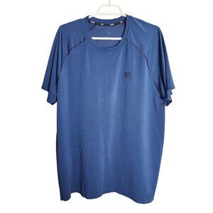 Rhone Reign Tech Tee Short Sleeve Shirt Mens Size L Large‎ Blue Vent Performance
